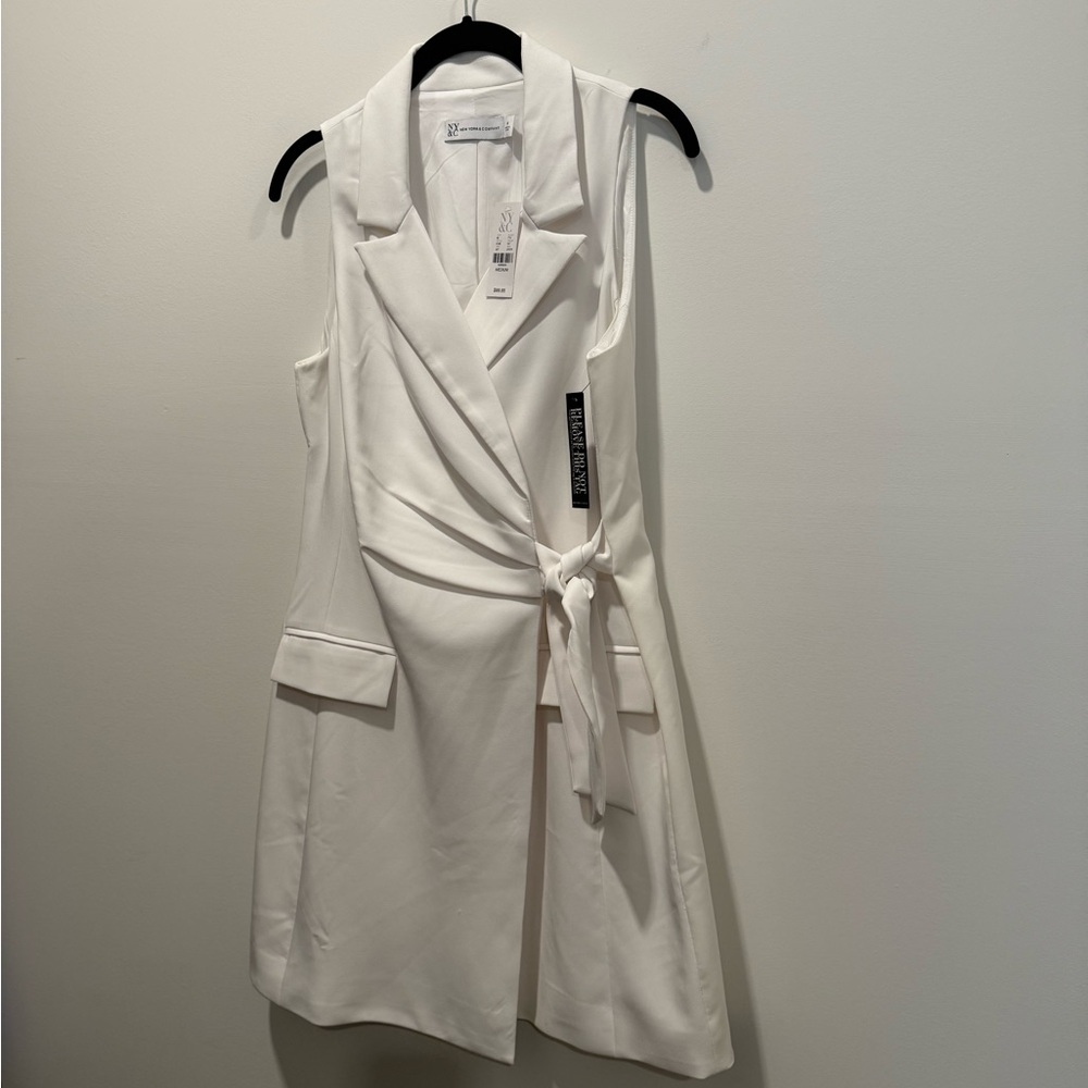 New York & Company White Wrap Dress